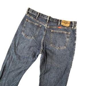 Wrangler Regular Fit Jeans Mens 38x30‎ Dark Wash Straight Denim Workwear Utility